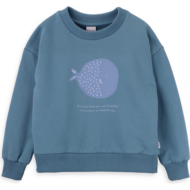 Fish sweatshirt for boy in cotton