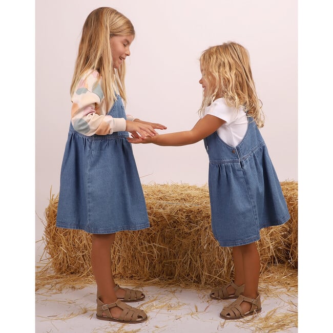 Vicky pinafore for girl in denim - Dresses - 4