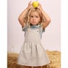 Julie pinafore for baby girl in twill - Dresses - 5