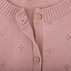 Sophie knitted cardigan for girl in organic cotton, pink color - Cardigans - 2