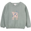 Cow knitted sweater in cotton - Sweaters - 1 - thumbnail