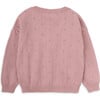 Sophie knitted cardigan for girl in organic cotton, pink color - Cardigans - 3