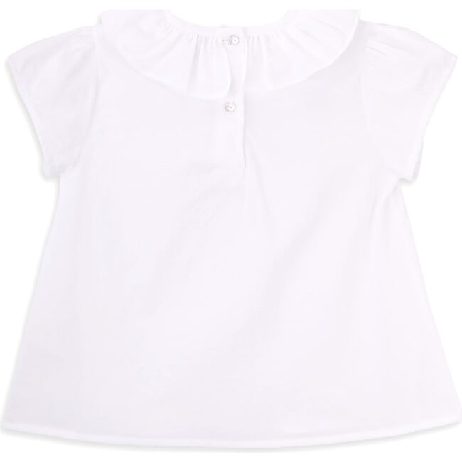 Alma blouse for girl in cotton, white - Blouses - 2