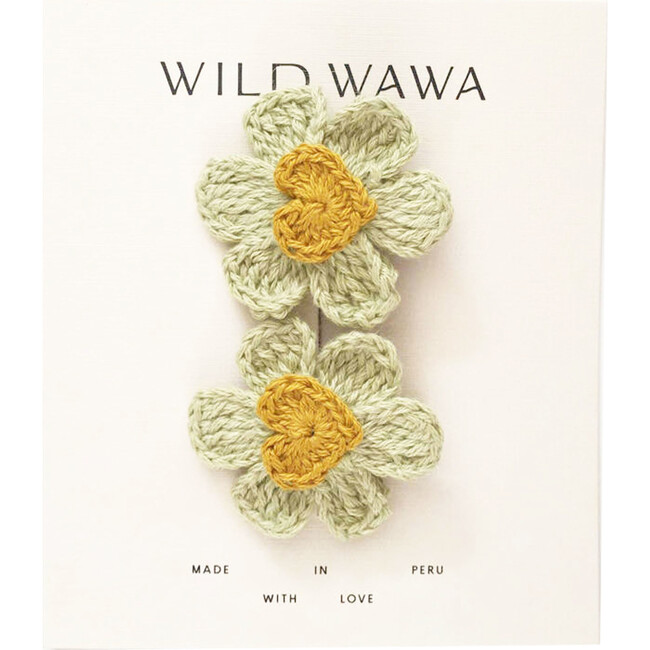 Flower Clip Set, Pistachio Wildflower