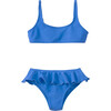 Sago Elasticated Top & Ruffled Bottom Bikini, Lagoon - Two Pieces - 1 - thumbnail