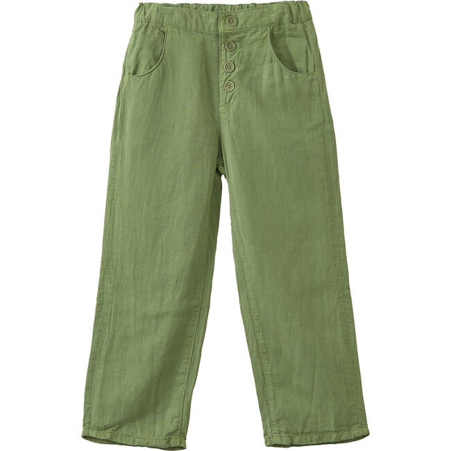 Erodium Straight Leg Trousers, Matcha Green