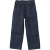 Erodium Straight Leg Trousers, Blue Denim - Pants - 1 - thumbnail
