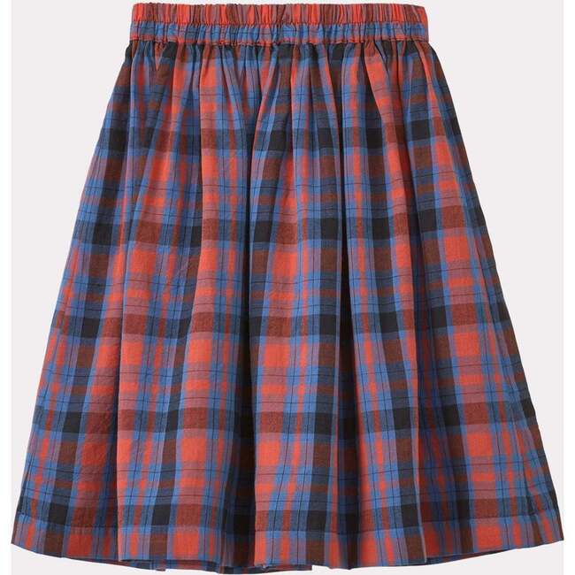 Cumin Tartan A-Line Skirt, Red & Blue - Skirts - 2