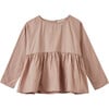 Calliope High Neck Peplum Blouse, Dusty Rose - Blouses - 1 - thumbnail