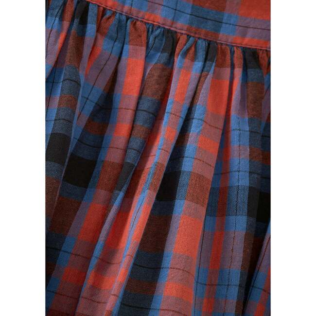 Cumin Tartan A-Line Skirt, Red & Blue - Skirts - 3