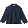 Burdock Yarn Dyed Check Shirt, Navy - Shirts - 1 - thumbnail