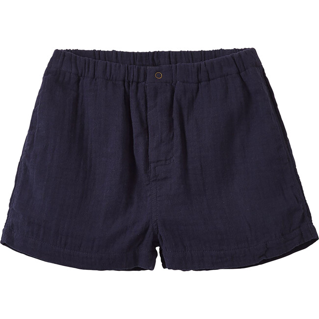 Apium Cotton Loose Shorts, Navy