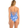 Women's Luna Print Square Cut OnePiece Swimsuit, Blue Ladies - One Pieces - 2