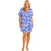 Women's Breaker Print Shirt Dress, Blue Ladies - Dresses - 1 - thumbnail