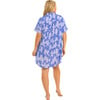 Women's Breaker Print Shirt Dress, Blue Ladies - Dresses - 3