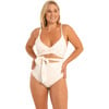 Women's Amelia Cut Out Wrap Tie OnePiece Swimsuit, Tan Ladies - One Pieces - 3