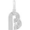 Women's Groovy Diamond Silver Initial Charm - Charms - 1 - thumbnail