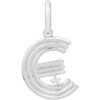 Women's Groovy Diamond Silver Initial Charm - Charms - 9