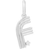 Women's Groovy Diamond Silver Initial Charm - Charms - 10