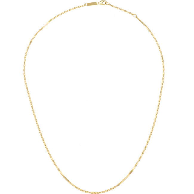 Women's Finished Small Curb Chain, 14k Yellow Gold - Necklaces - 2