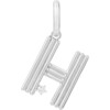 Women's Groovy Diamond Silver Initial Charm - Charms - 11