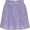 Quilted Skirt, blue/ pink check - Skirts - 1 - thumbnail