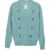 Pointelle Cardigan, mint blue - Cardigans - 1 - thumbnail