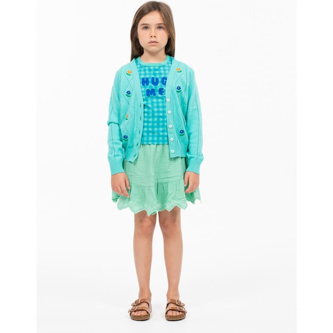 Pointelle Cardigan, mint blue - Cardigans - 2