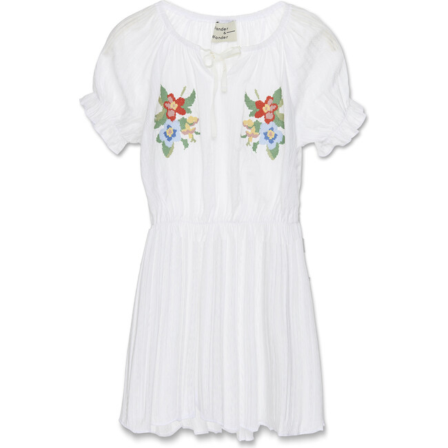 Needlework Dress, white