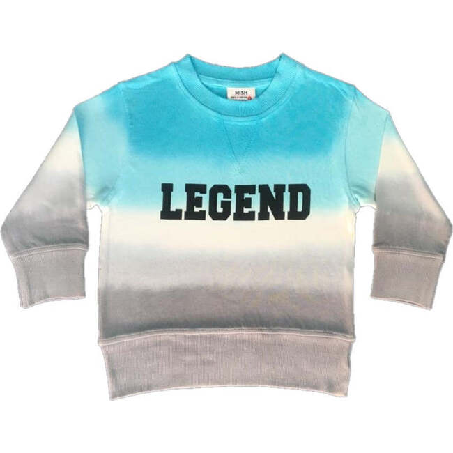 Kids Crew Sweatshirt- Turquoise/Coal Gradient