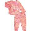 Toddler and Kid Organic Over Dye Ultra Light French Terry Loungewear Sets, Orange - Mixed Apparel Set - 1 - thumbnail