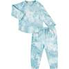 Toddler and Kid Organic Over Dye Ultra Light French Terry Loungewear Sets, Green - Mixed Apparel Set - 1 - thumbnail