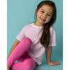 The Organic Short Sleeve Easy Tee, Malibu Pink Stripe - T-Shirts - 2