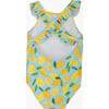 Little Lemon Frill Swimsuit, Aqua - One Pieces - 3