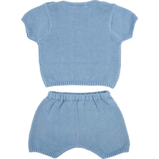 Country Club Knitted Short Set, Blue - Mixed Apparel Set - 2