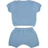 Country Club Knitted Short Set, Blue - Mixed Apparel Set - 2