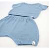 Country Club Knitted Short Set, Blue - Mixed Apparel Set - 3