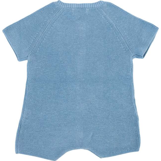 Country Club Knitted Romper, Blue - Rompers - 2