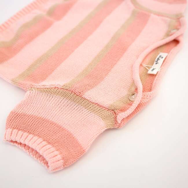 Country Club Knitted Short Set, Apricot Stripe - Mixed Apparel Set - 4