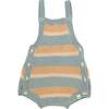 Country Club Knitted Bubble, Dusty Blue Stripe - Onesies - 1 - thumbnail