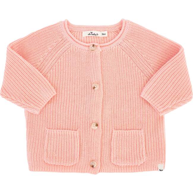 Country Club Knitted Cardigan, Pale Pink