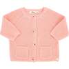 Country Club Knitted Cardigan, Pale Pink - Cardigans - 1 - thumbnail