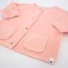 Country Club Knitted Cardigan, Pale Pink - Cardigans - 3