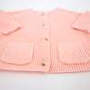 Country Club Knitted Cardigan, Pale Pink - Cardigans - 4