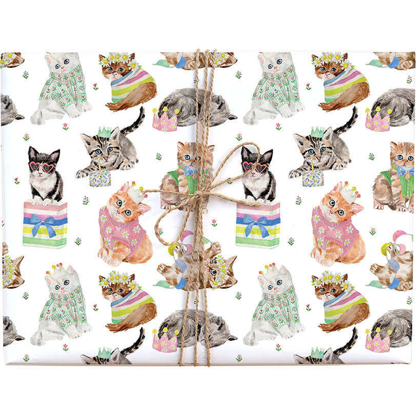 Birthday Kittens Gift Wrap - Paper Goods - 1