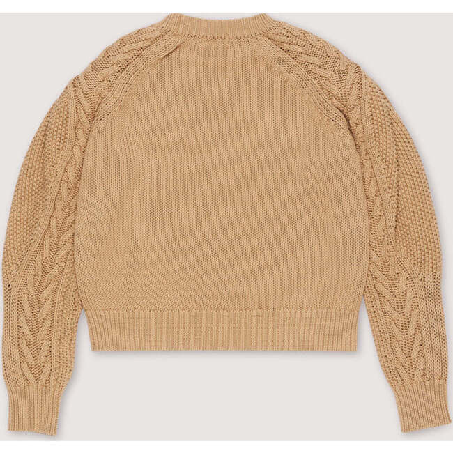 Women's Russel Cable Sleeve Jumper, Desert Sand - Sweaters - 2