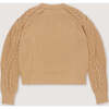 Women's Russel Cable Sleeve Jumper, Desert Sand - Sweaters - 2