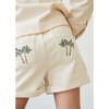 Topanga Ruffle Waist Rolled Hem Short, Natural - Shorts - 2