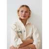 Topanga Print Embroidered Trim Jacket, Natural - Jackets - 2