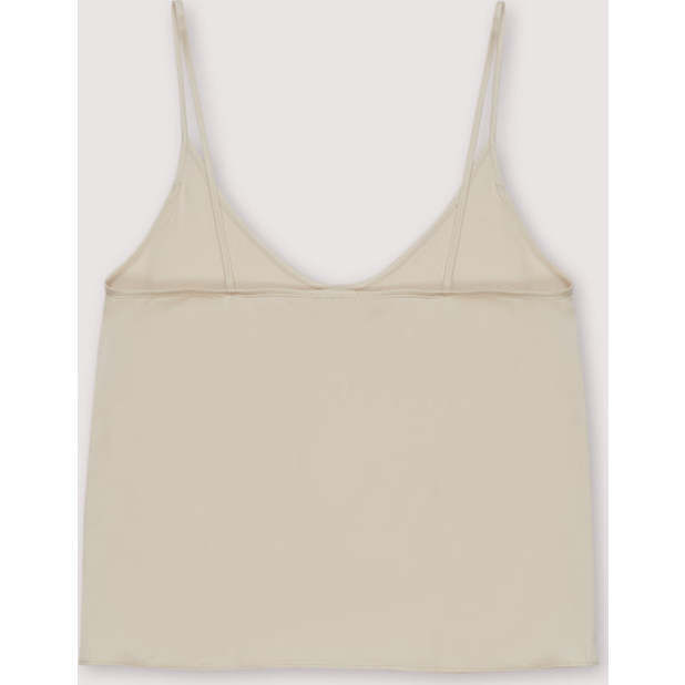 Women's Avalon Satin Rayon Spaghetti Top, Natural - Tank Tops - 2